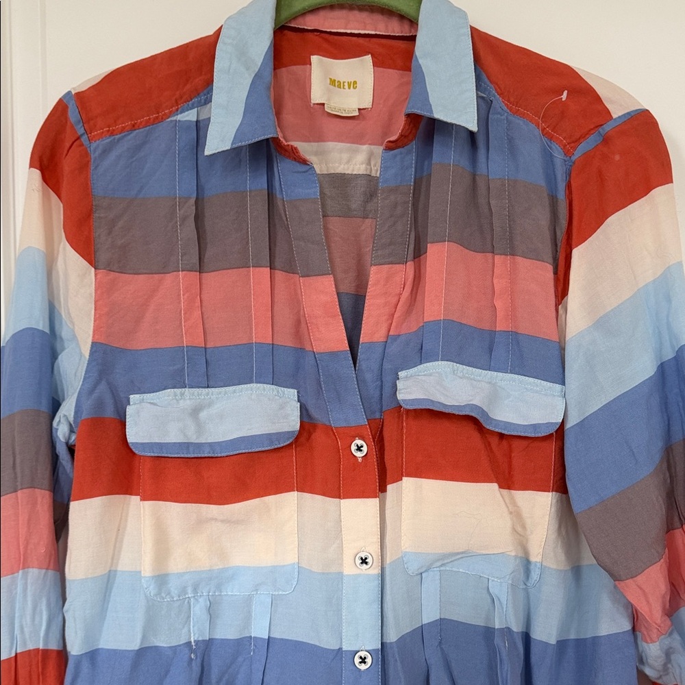 Maeve Colorful Striped Shirt - Picture 3 of 7